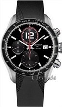 Longines GrandeVitesse Chronograph Black Dial Gummi, Svat